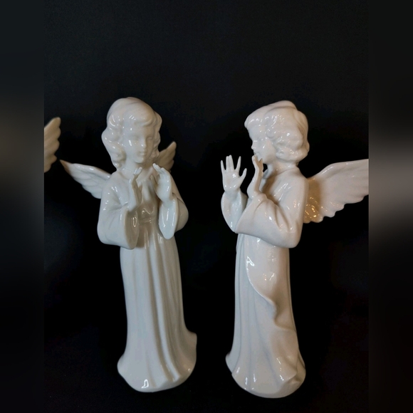 Karl-Heinz Klette Porcelain Angel Orchestra Set of 8 Figurines Germany - Picture 8 of 10